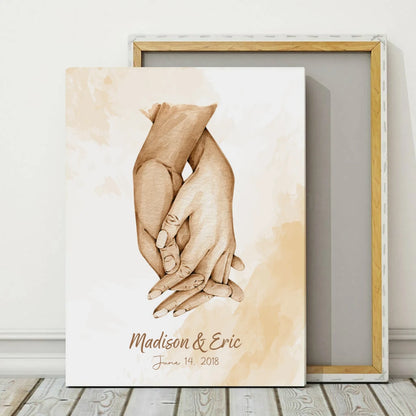 Holding Hands - Personalized Custom Canvas