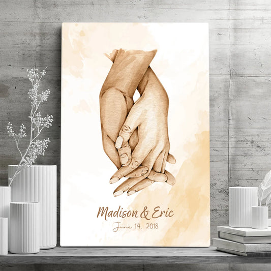 Holding Hands - Personalized Custom Canvas