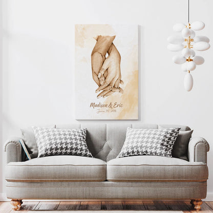 Holding Hands - Personalized Custom Canvas