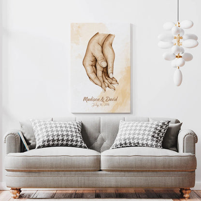 Hands of Love - Personalized Custom Canvas