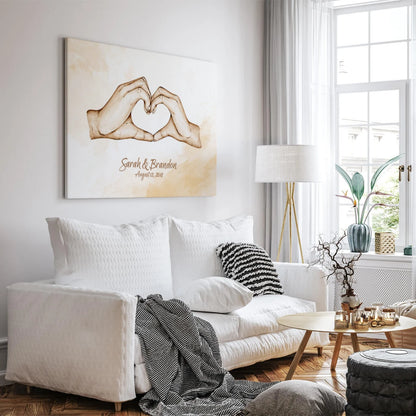 Love in Our Hands - Personalized Custom Canvas