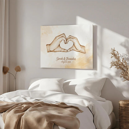 Love in Our Hands - Personalized Custom Canvas