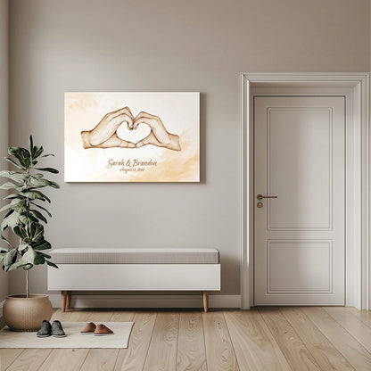 Love in Our Hands - Personalized Custom Canvas