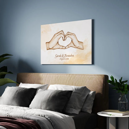 Love in Our Hands - Personalized Custom Canvas