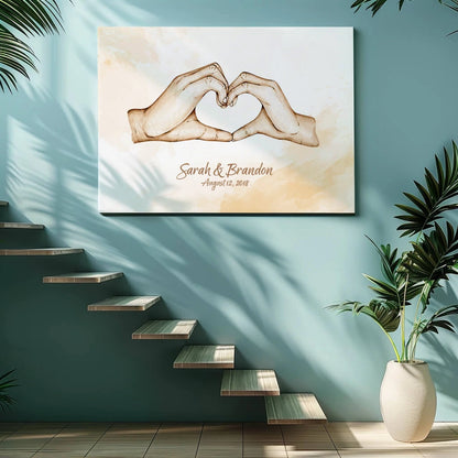 Love in Our Hands - Personalized Custom Canvas