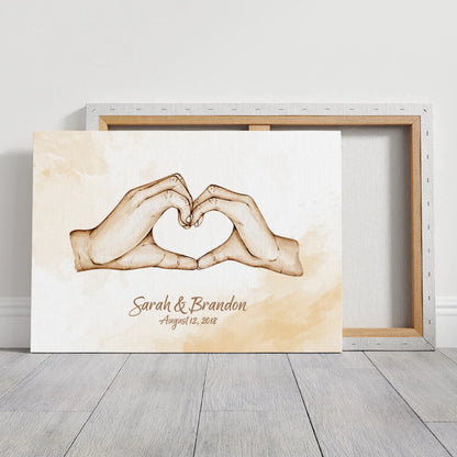 Love in Our Hands - Personalized Custom Canvas