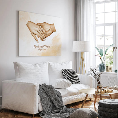 Holding Hands - Personalized Custom Canvas