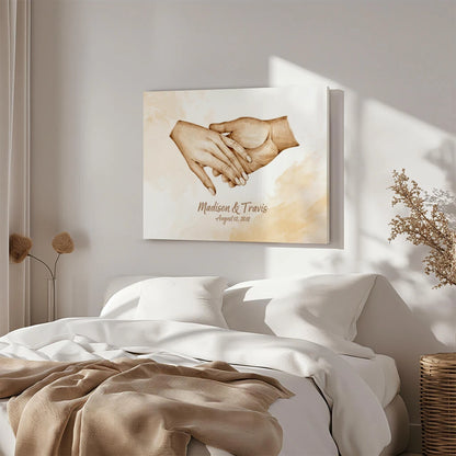 Holding Hands - Personalized Custom Canvas