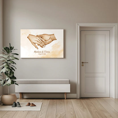 Holding Hands - Personalized Custom Canvas