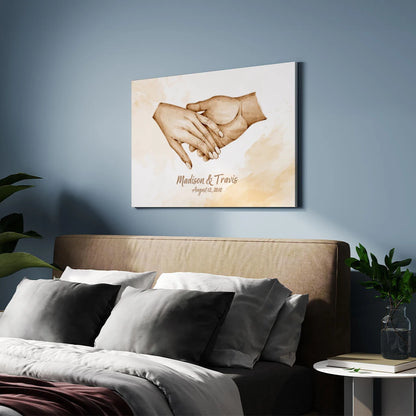 Holding Hands - Personalized Custom Canvas