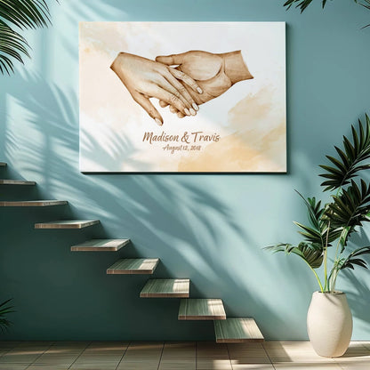 Holding Hands - Personalized Custom Canvas