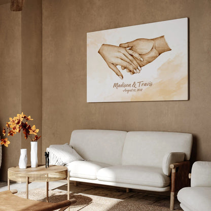 Holding Hands - Personalized Custom Canvas