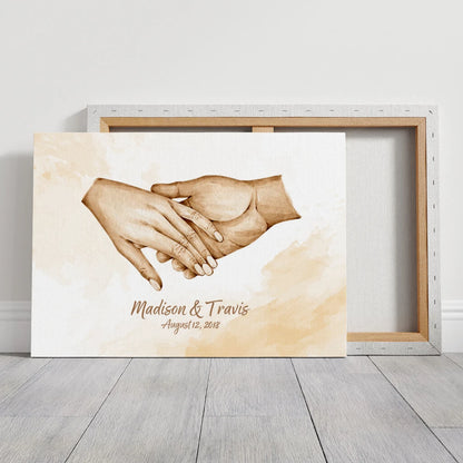 Holding Hands - Personalized Custom Canvas