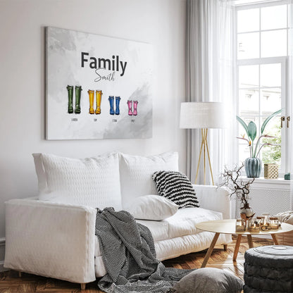 Family Boots - Personalized Custom Canvas