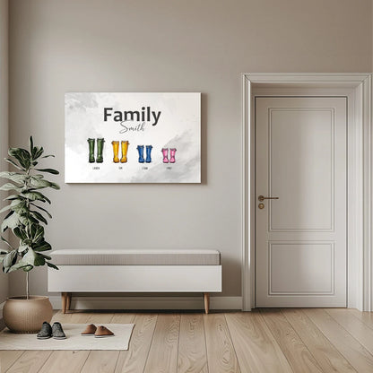Family Boots - Personalized Custom Canvas