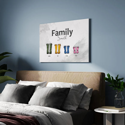 Family Boots - Personalized Custom Canvas