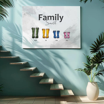 Family Boots - Personalized Custom Canvas