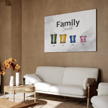 Family Boots - Personalized Custom Canvas