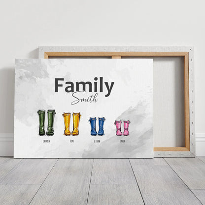Family Boots - Personalized Custom Canvas