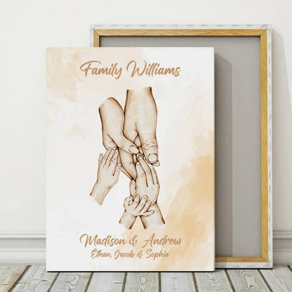 Family Hands - Personalized Custom Canvas