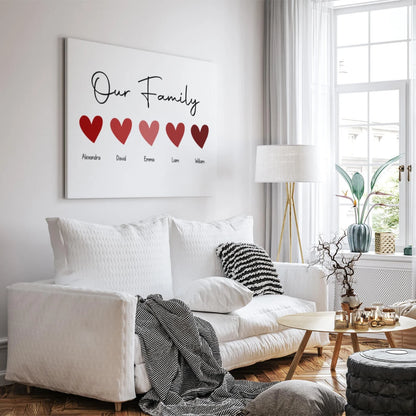 Our Family - Personalized Custom Canvas