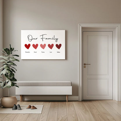 Our Family - Personalized Custom Canvas