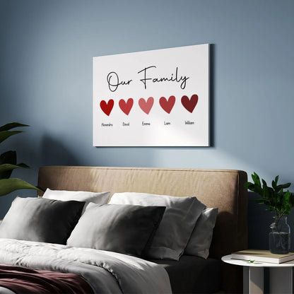 Our Family - Personalized Custom Canvas