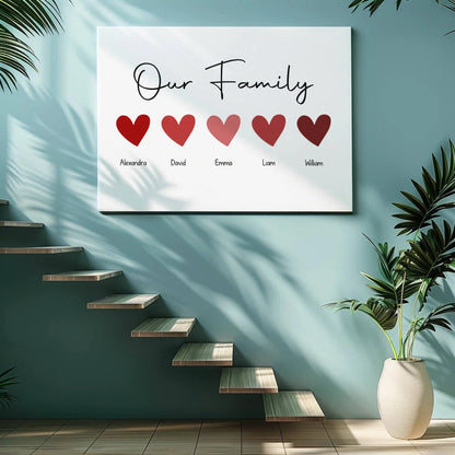Our Family - Personalized Custom Canvas