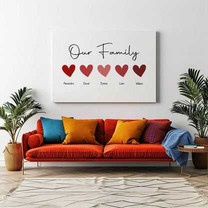 Our Family - Personalized Custom Canvas