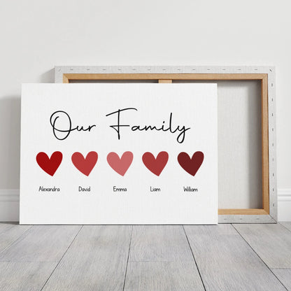 Our Family - Personalized Custom Canvas