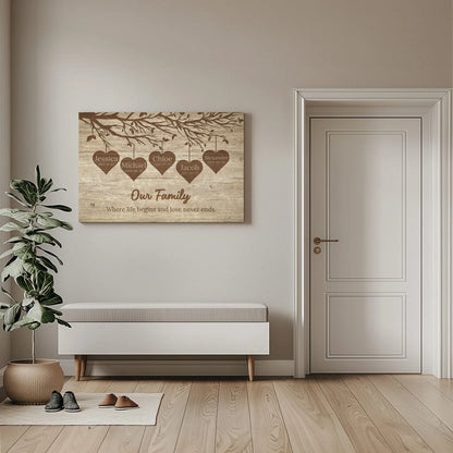 Our Family - Personalized Custom Canvas