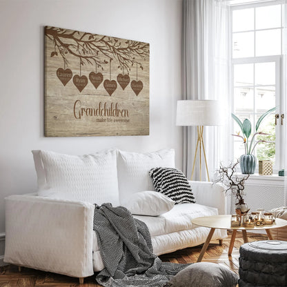 Grandchildren - Personalized Custom Canvas