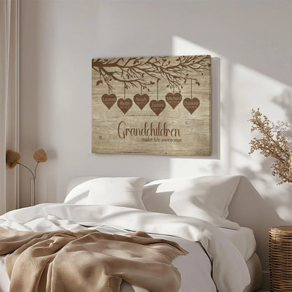 Grandchildren - Personalized Custom Canvas