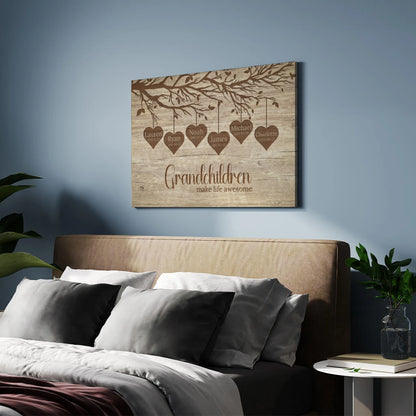 Grandchildren - Personalized Custom Canvas
