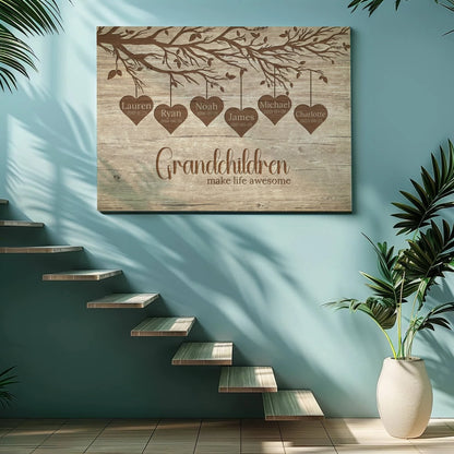 Grandchildren - Personalized Custom Canvas