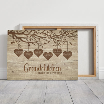 Grandchildren - Personalized Custom Canvas
