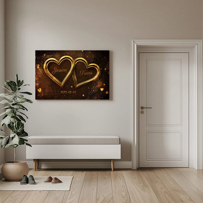 Glowing Hearts - Personalized Custom Canvas