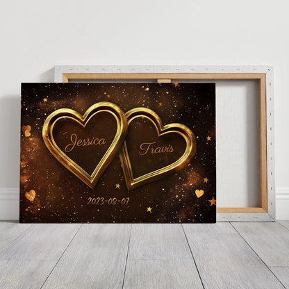 Glowing Hearts - Personalized Custom Canvas