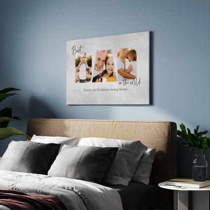 DAD - Personalized Father’s Day Gift – Custom Photo Canvas