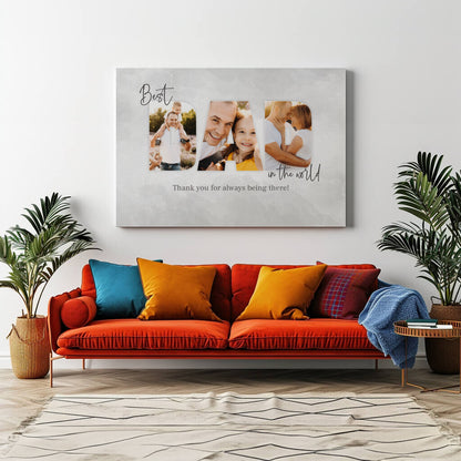 DAD - Personalized Father’s Day Gift – Custom Photo Canvas