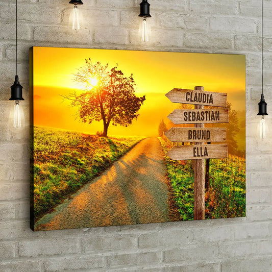 Personalized Custom Canvas Print ’Sunset’ - 12" x  8"