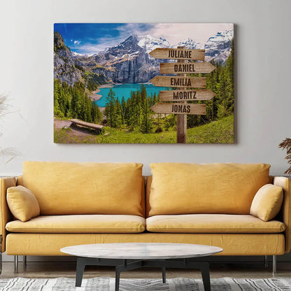 Personalized Custom Canvas Print ’Mountain View’