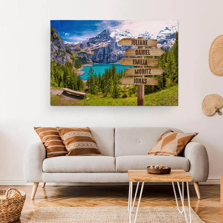 Personalized Custom Canvas Print ’Mountain View’