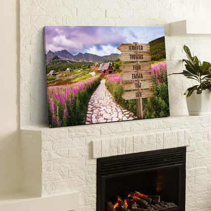 Personalized Custom Canvas Print ’Mountain Path’