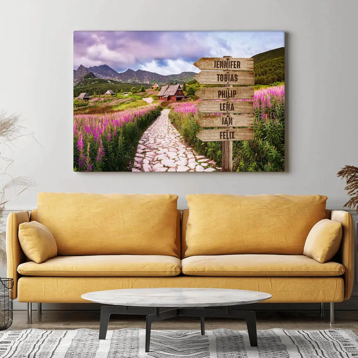 Personalized Custom Canvas Print ’Mountain Path’