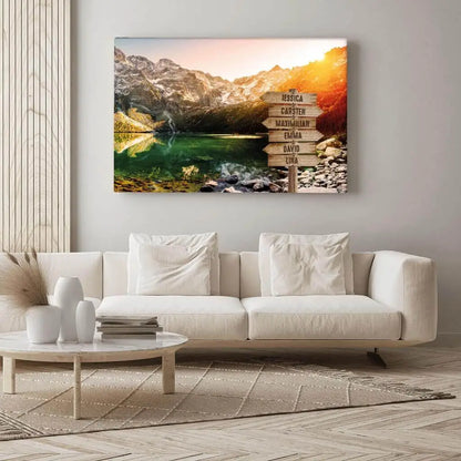 Personalized Custom Canvas Print ’Mountain Lake’