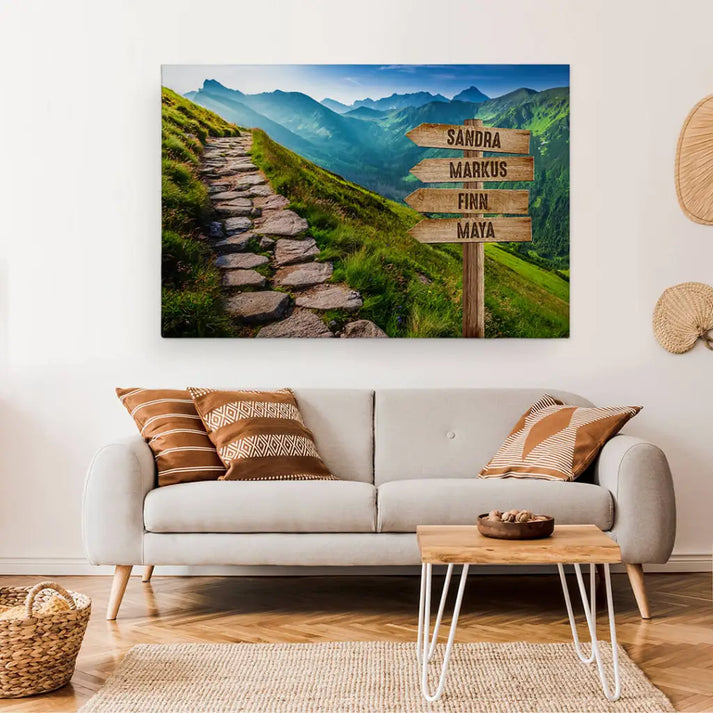Personalized Custom Canvas Print ’Mountain Path’