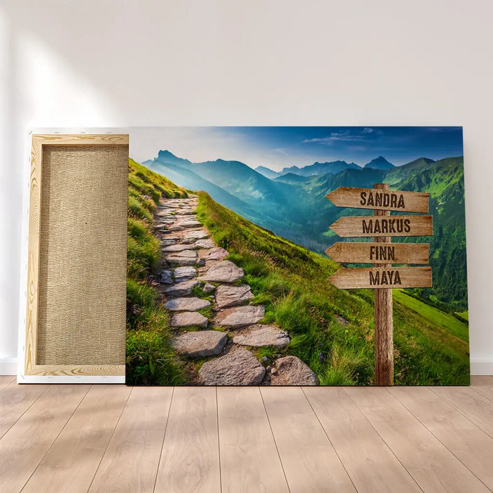 Personalized Custom Canvas Print ’Mountain Path’