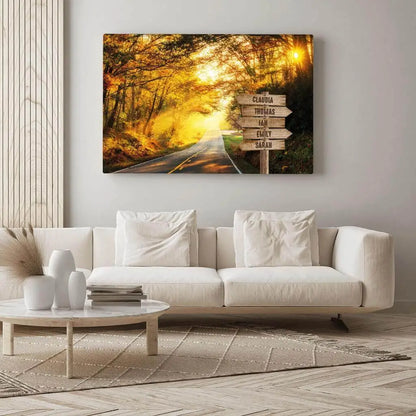 Personalized Custom Canvas Print ’Autumn Road’