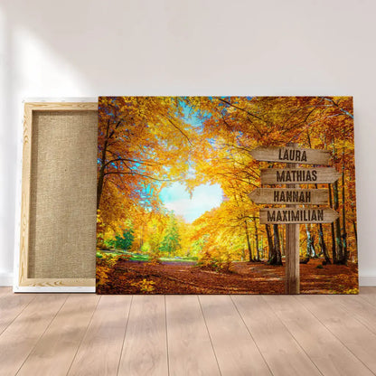 Personalized Custom Canvas Print ’Autumn Forrest’